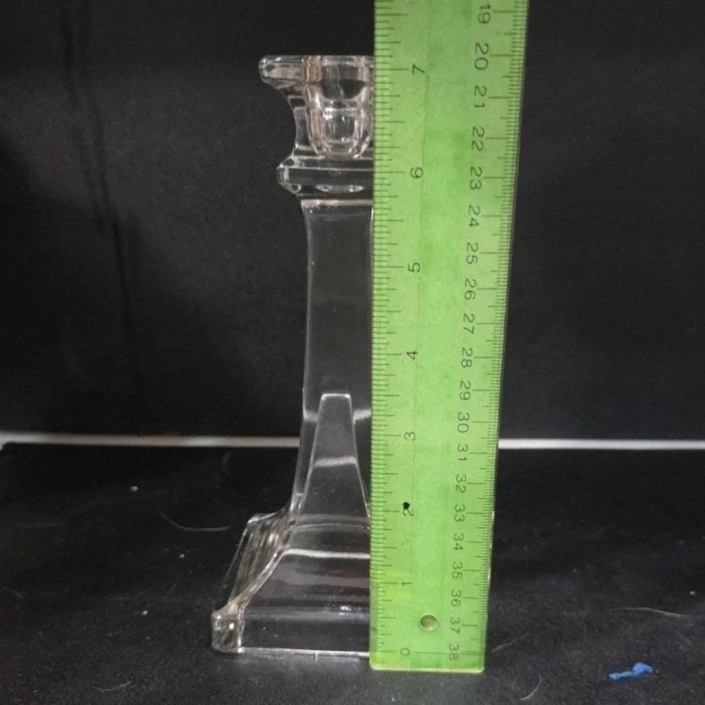 Westmoreland‎ Style Vintage Square Cut Clear Glass Candlestick, Candle Holder